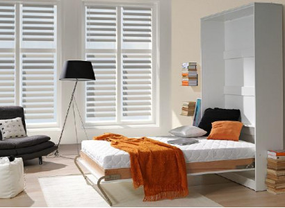 Folding Bed Cabinet Wardrobe Bed Dressers Foldable Shutter New Product